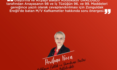 KAFKAMETLER HAKKINDA MECLİSTE SORU ÖNERGESİ