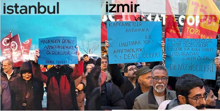 Deniz İşçileri Platformu Katledilen Denizciler İçin Eylemdeydi
